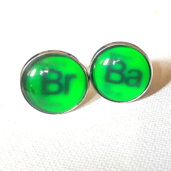 NEW Cufflinks (Ba / Br) Breaking Bad! Silver Metal Alloy. Bullet Back. Gift Box! - Picture 3 of 6